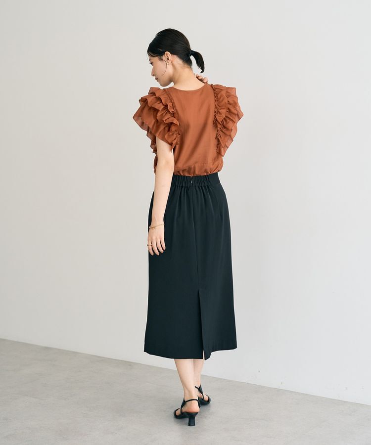 YECCA VECCA「ポケットデザインナロースカート」|タイト|