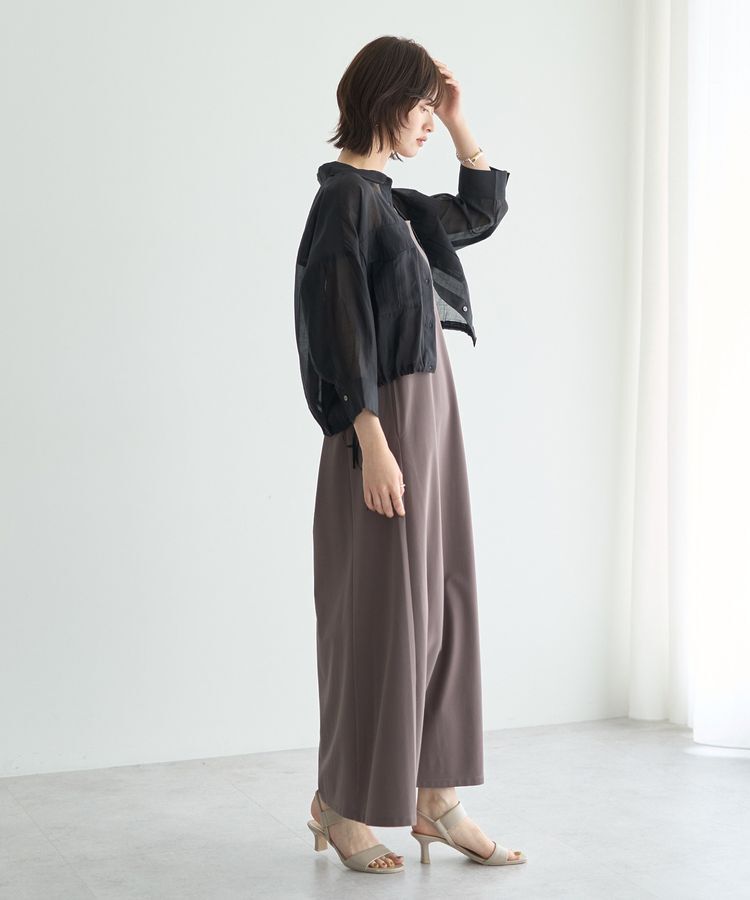 YECCA VECCA「【2点SET】シアーシャツ&times;Aラインキャミワンピース」|ワンピース|