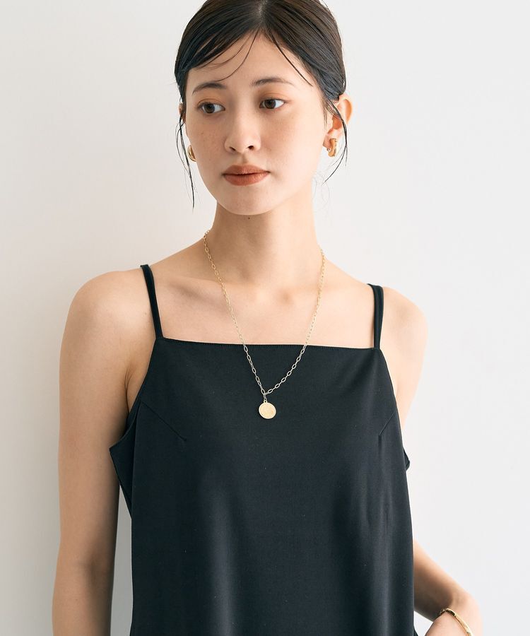 YECCA VECCA「【2点SET】シアーシャツ&times;Aラインキャミワンピース」|ワンピース|