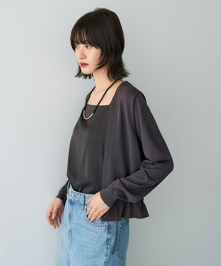 YECCA VECCA「ドロストデザインカーディガン」|カーディガン|