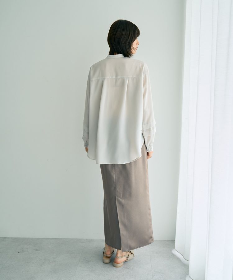 YECCA VECCA「2way裾アレンジパール釦ブラウス」|シャツ・ブラウス|