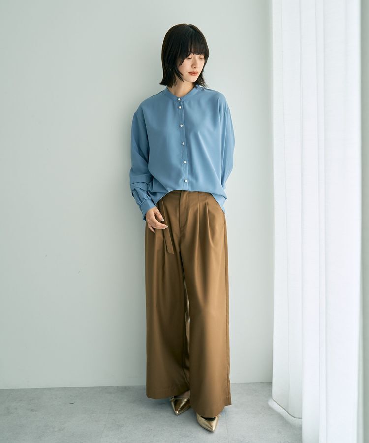 YECCA VECCA「2way裾アレンジパール釦ブラウス」|シャツ・ブラウス|