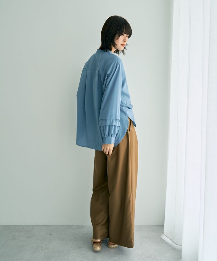 YECCA VECCA「2way裾アレンジパール釦ブラウス」|シャツ・ブラウス|