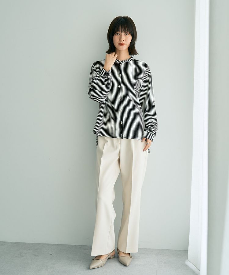 YECCA VECCA「2way裾アレンジパール釦ブラウス」|シャツ・ブラウス|