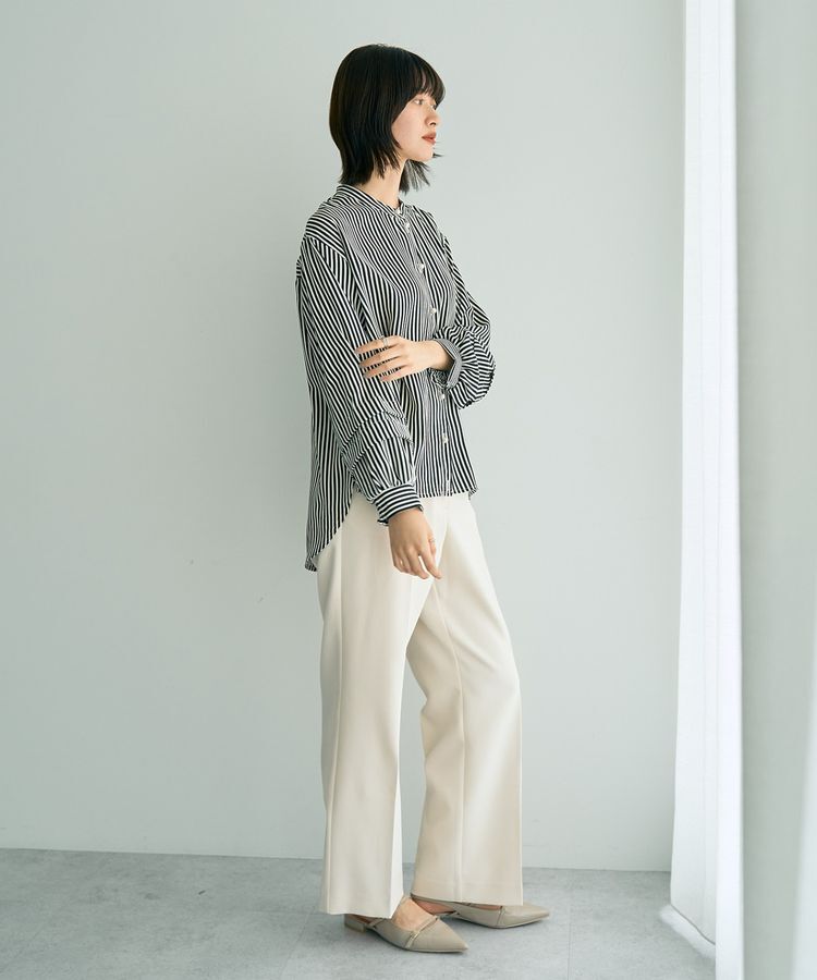 YECCA VECCA「2way裾アレンジパール釦ブラウス」|シャツ・ブラウス|