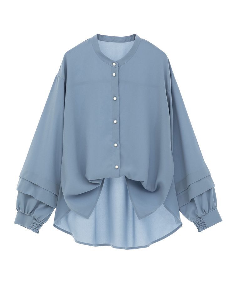 YECCA VECCA「2way裾アレンジパール釦ブラウス」|シャツ・ブラウス|