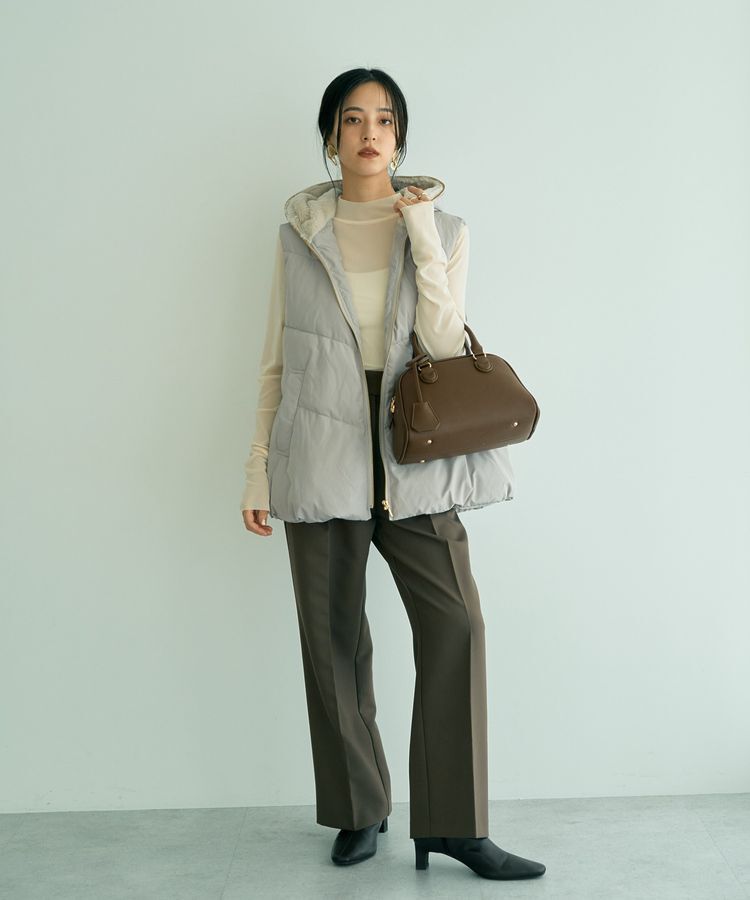 YECCA VECCA「中綿フーディージレ」|ブルゾン・スタジャン|