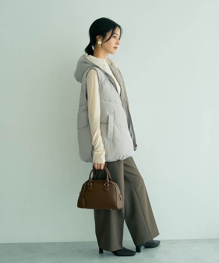 YECCA VECCA「中綿フーディージレ」|ブルゾン・スタジャン|