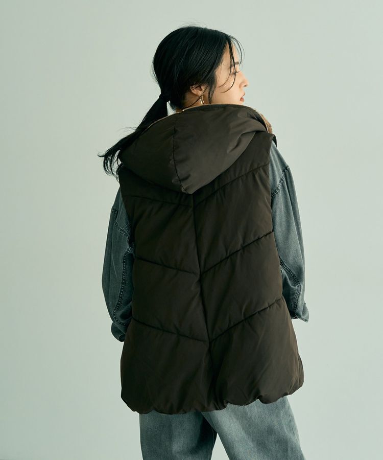 YECCA VECCA「中綿フーディージレ」|ブルゾン・スタジャン|