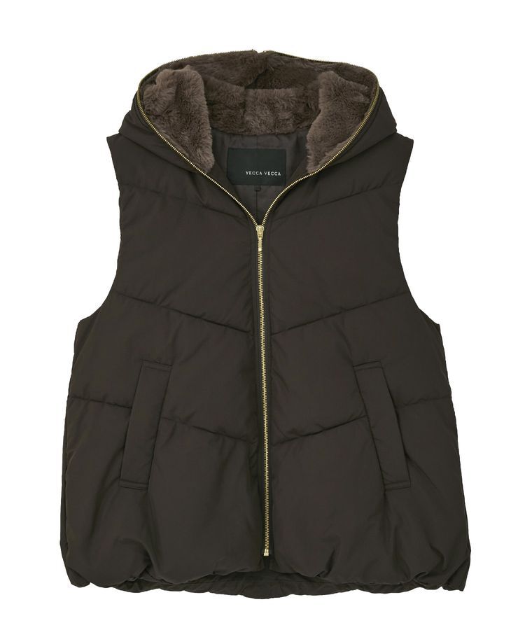 YECCA VECCA「中綿フーディージレ」|ブルゾン・スタジャン|