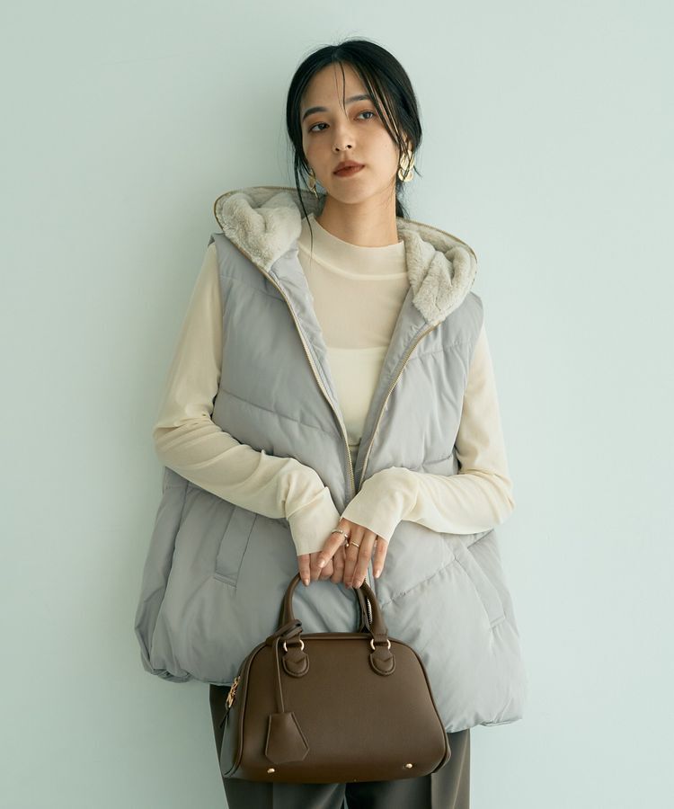 YECCA VECCA「中綿フーディージレ」|ブルゾン・スタジャン|