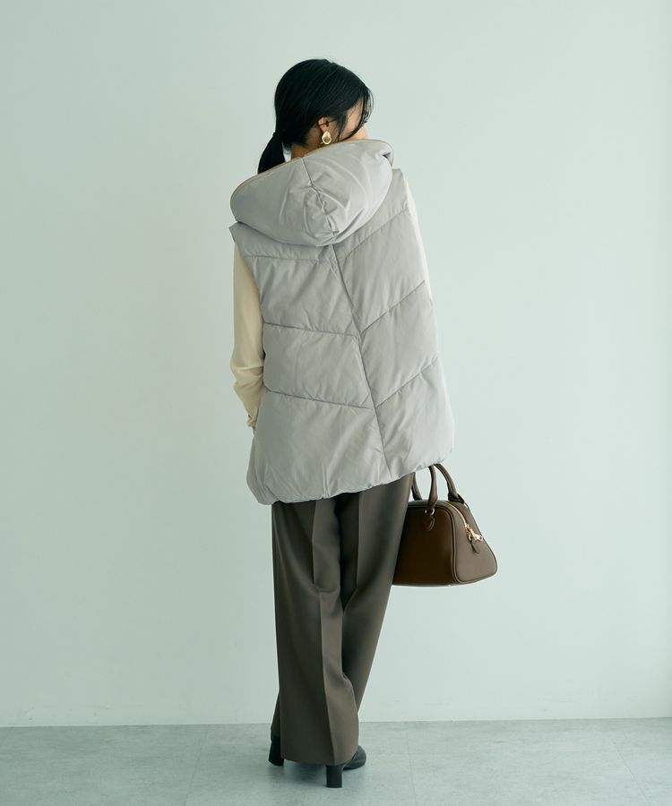 YECCA VECCA「中綿フーディージレ」|ブルゾン・スタジャン|