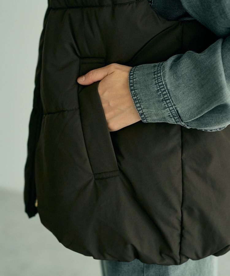 YECCA VECCA「中綿フーディージレ」|ブルゾン・スタジャン|