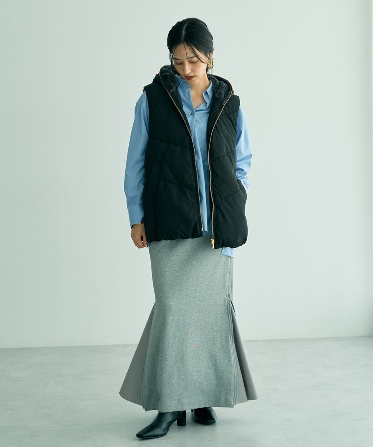 YECCA VECCA「中綿フーディージレ」|ブルゾン・スタジャン|