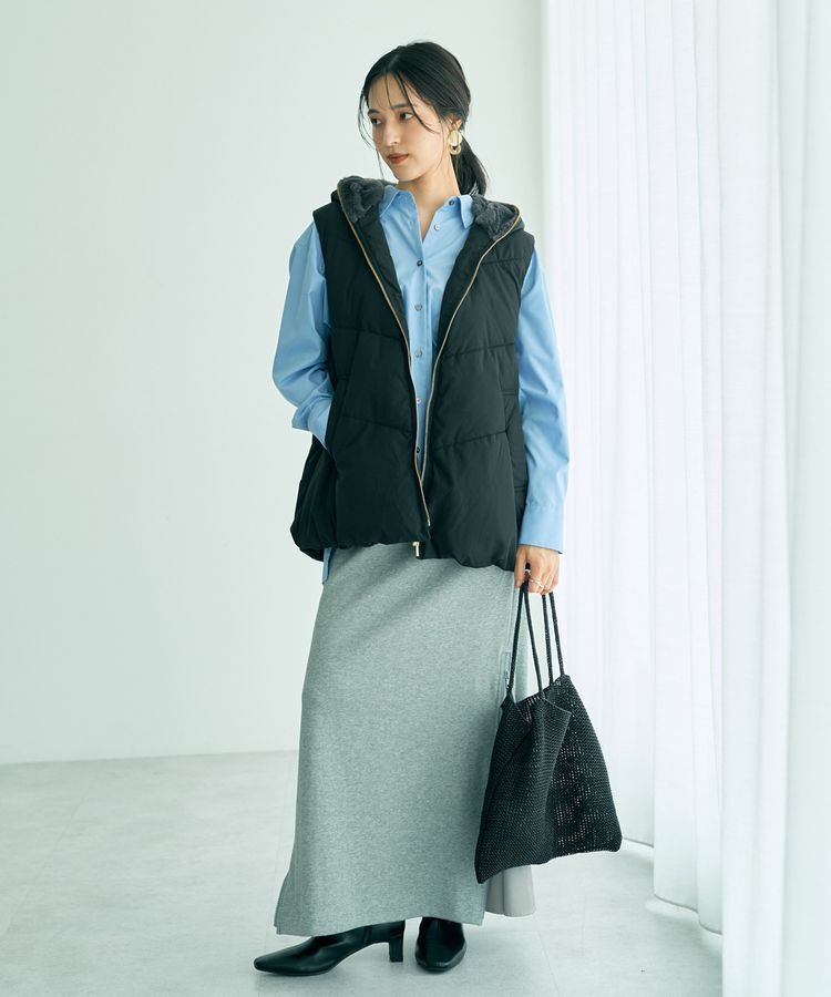 YECCA VECCA「中綿フーディージレ」|ブルゾン・スタジャン|