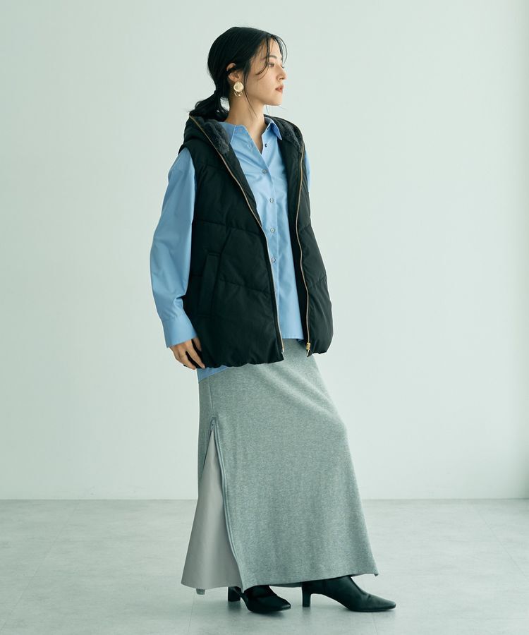 YECCA VECCA「中綿フーディージレ」|ブルゾン・スタジャン|