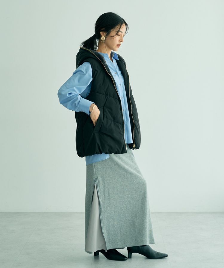 YECCA VECCA「中綿フーディージレ」|ブルゾン・スタジャン|