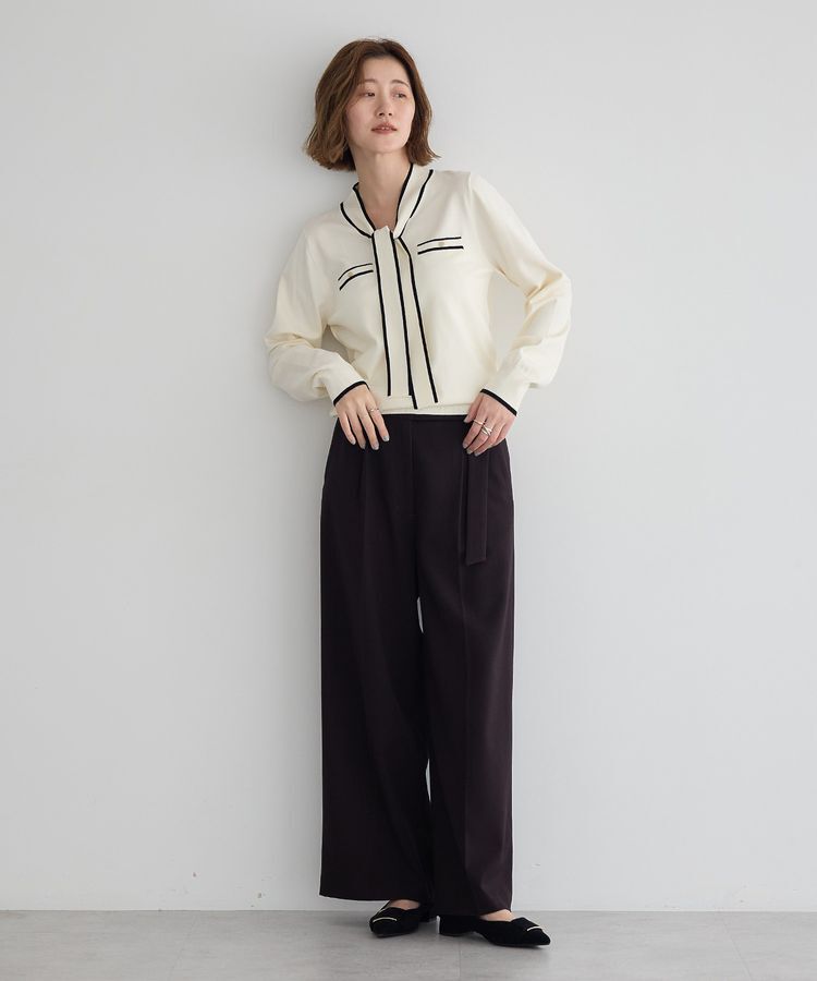 YECCA VECCA「配色ボウタイニット」|ニット・セーター|