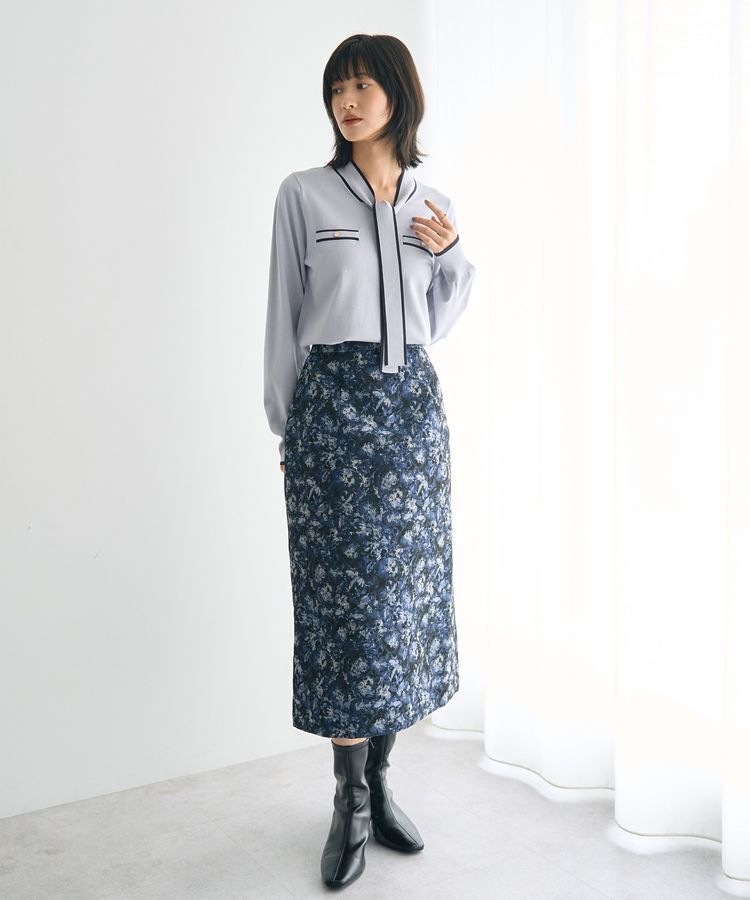 YECCA VECCA「配色ボウタイニット」|ニット・セーター|