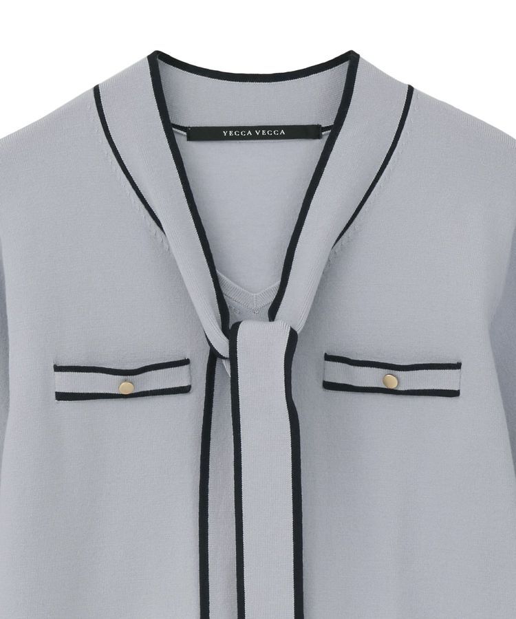 YECCA VECCA「配色ボウタイニット」|ニット・セーター|