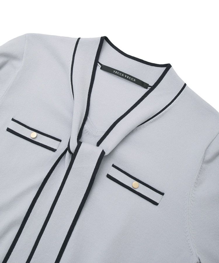 YECCA VECCA「配色ボウタイニット」|ニット・セーター|