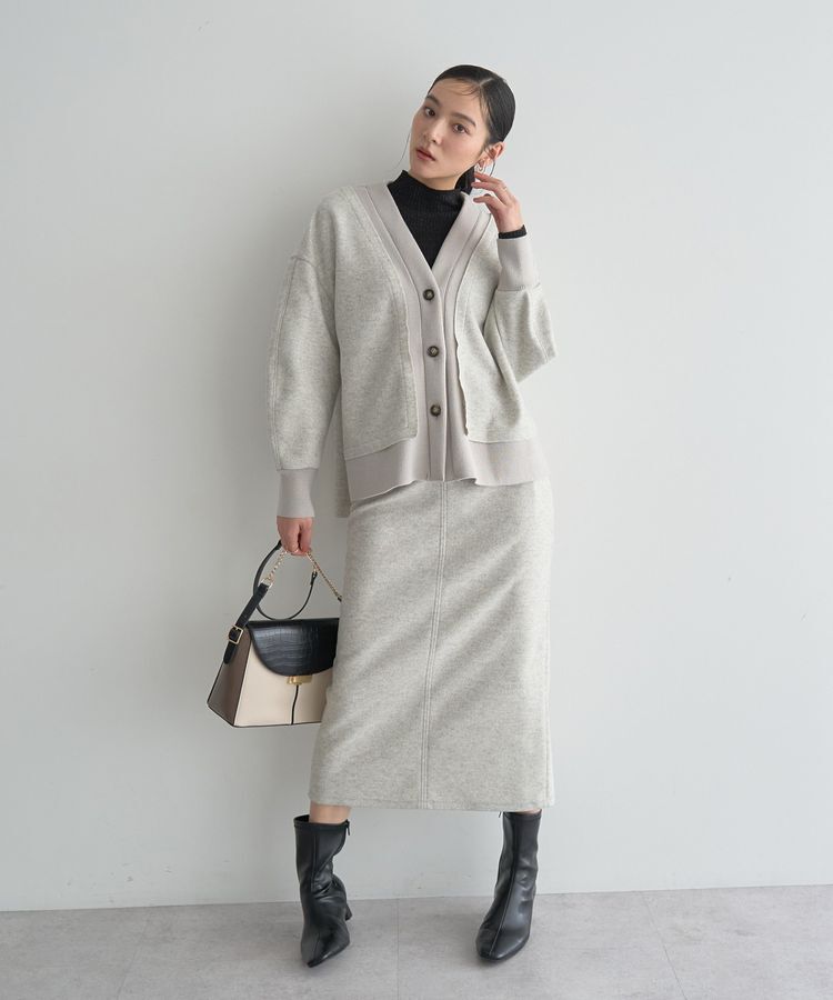 YECCA VECCA「メルトンナロースカート」|タイト|