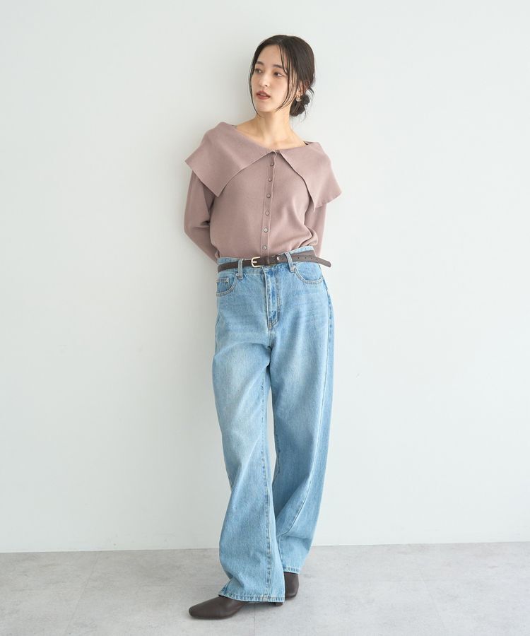 YECCA VECCA「2wayオフショルカラーカーディガン」|カーディガン|