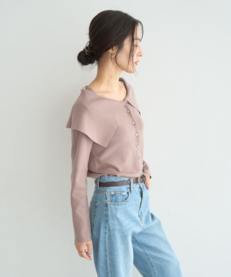 YECCA VECCA「2wayオフショルカラーカーディガン」|カーディガン|Beige