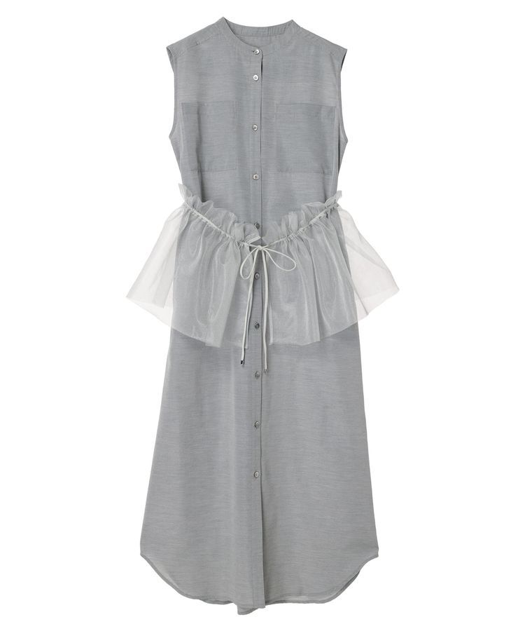 GARAGE OF GOOD CLOTHING「【日本製】チュールラップスカート付ノースリーブワンピースA」|ワンピース|