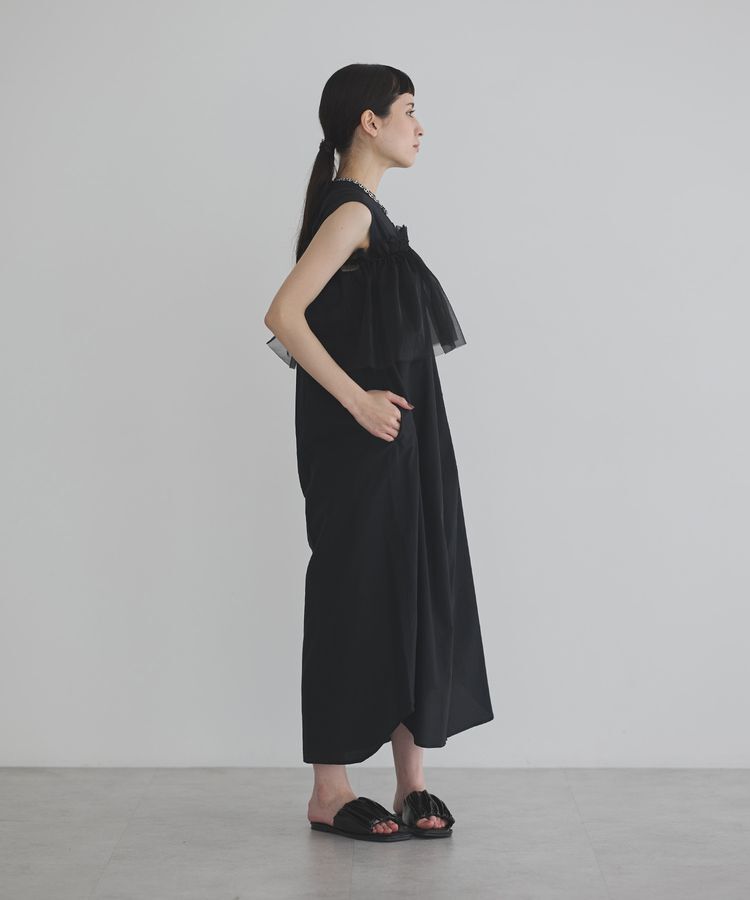 GARAGE OF GOOD CLOTHING「【日本製】チュールラップスカート付ノースリーブワンピースA」|ワンピース|