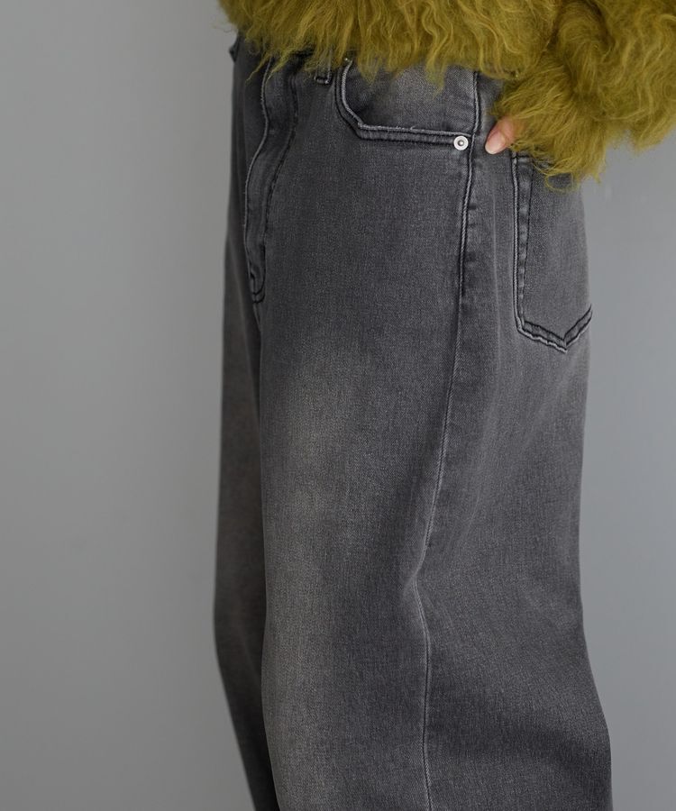 GARAGE OF GOOD CLOTHING「ハイウエストワイドデニムパンツ（グレー）」|デニム|