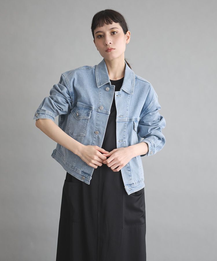 GARAGE OF GOOD CLOTHING「ロング袖オーバーサイズデニムJK」|テーラードジャケット|Sax