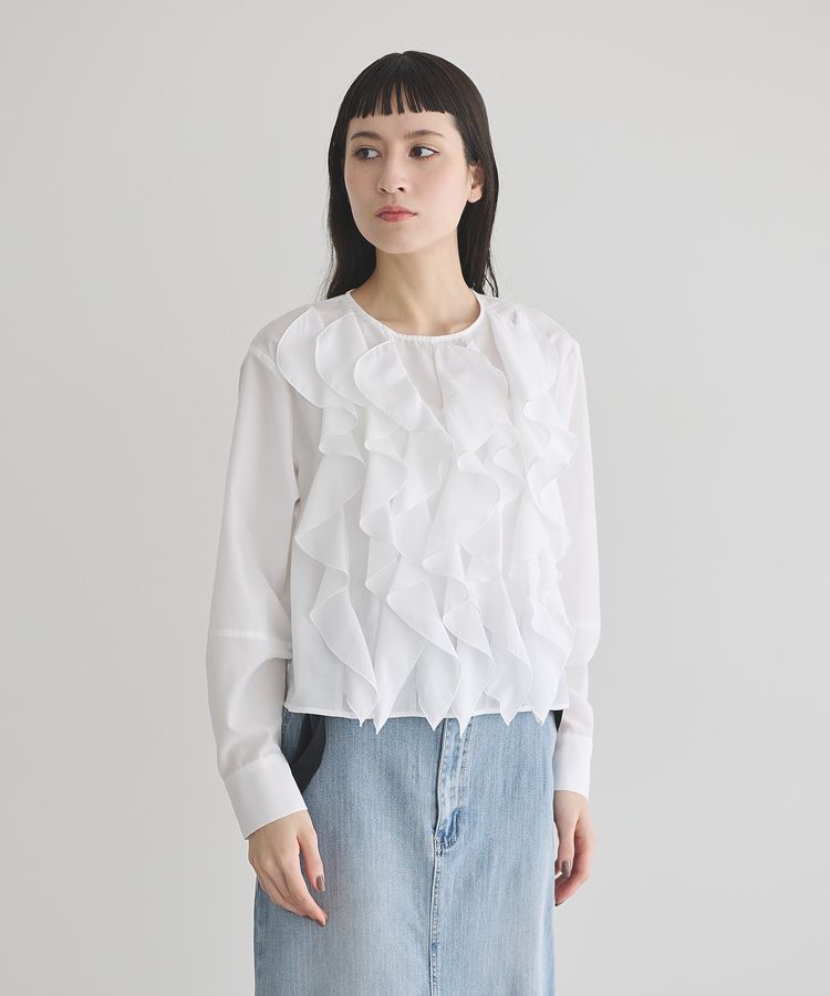 GARAGE OF GOOD CLOTHING「【日本製】フリルブラウス」|シャツ・ブラウス|White