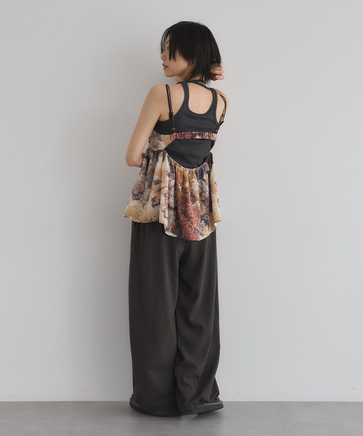 GARAGE OF GOOD CLOTHING「【日本製】ダークフラワープリントキャミビスチェ」|ベスト・ジレ|