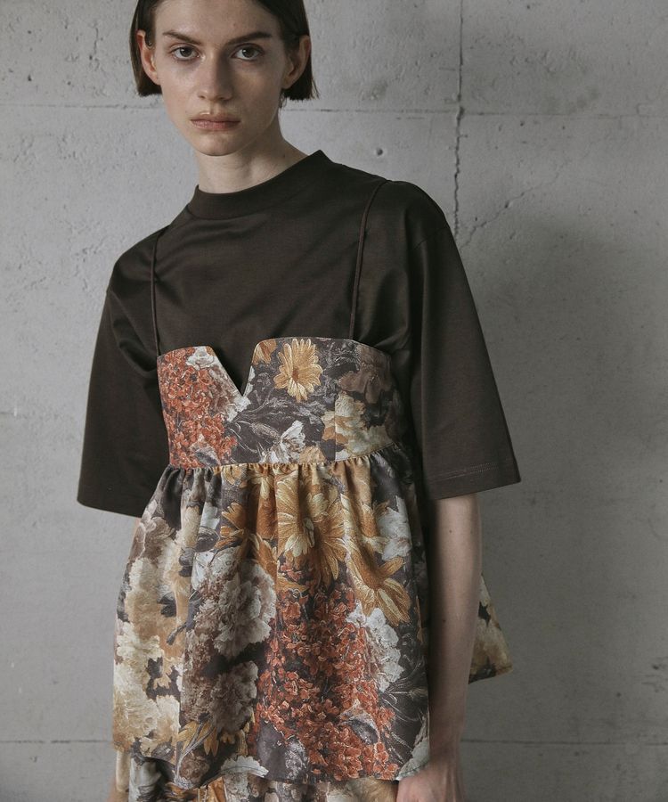 GARAGE OF GOOD CLOTHING「【日本製】ダークフラワープリントキャミビスチェ」|ベスト・ジレ|