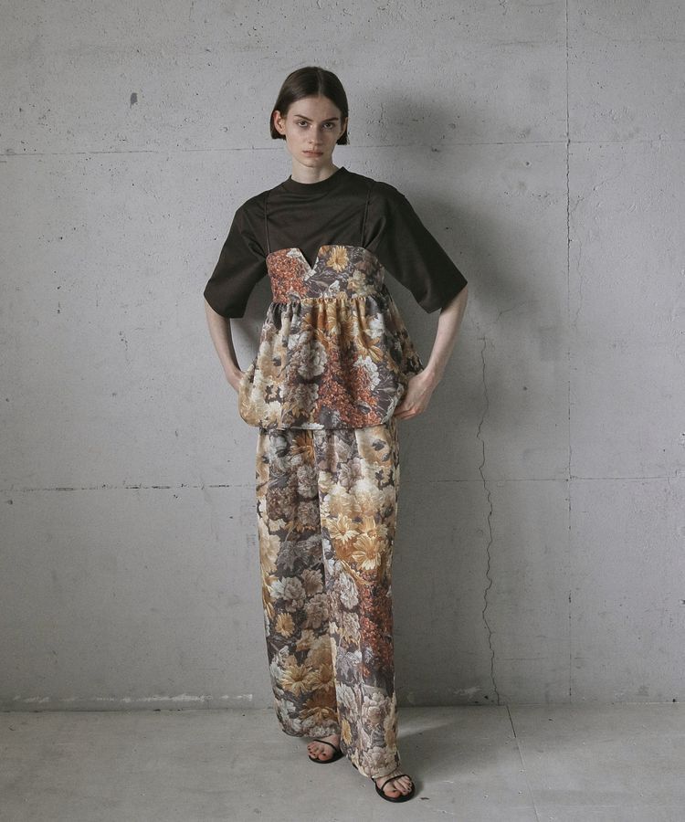 GARAGE OF GOOD CLOTHING「【日本製】ダークフラワープリントキャミビスチェ」|ベスト・ジレ|