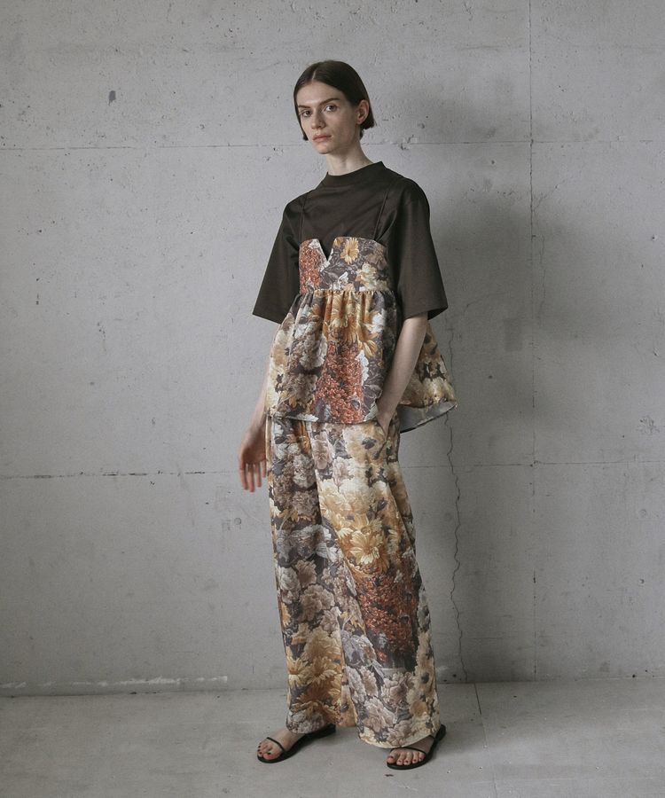 GARAGE OF GOOD CLOTHING「【日本製】ダークフラワープリントキャミビスチェ」|ベスト・ジレ|