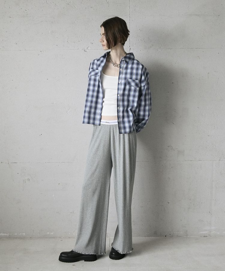 GARAGE OF GOOD CLOTHING「オンブレチェックショート丈シャツ」|シャツ・ブラウス|