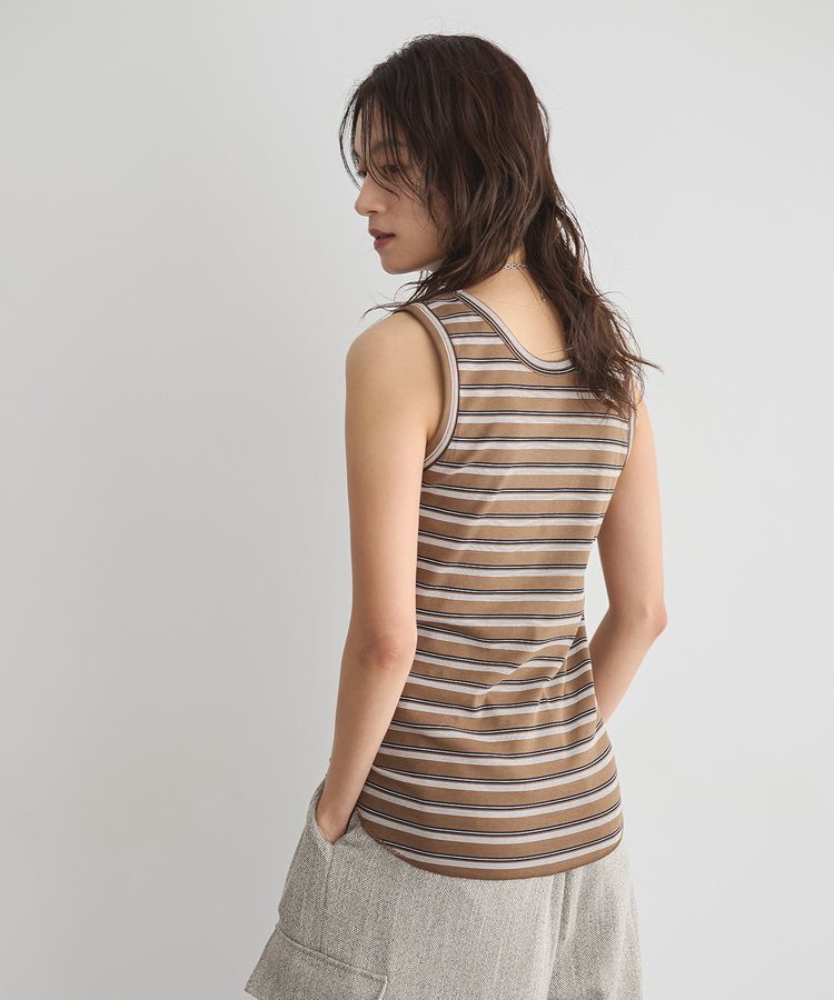 GARAGE OF GOOD CLOTHING「ランダムリブボーダータンク」|キャミソール|