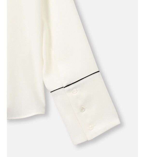 allureville「ジョーゼットホソパイピングブラウス」|シャツ・ブラウス|