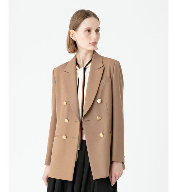 LOULOU WILLOUGHBY「【LOULOU WILLOUGHBY】ギャバジンテーラードジャケット」|テーラードジャケット|キャメル