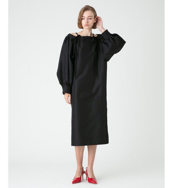 LOULOU WILLOUGHBY「【LOULOU WILLOUGHBY】メモリーツイルリボンワンピース」|ワンピース|