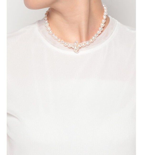 allureville「【PLOW（プラウ）】 FLOWER PEARL NC SHORT」|ネックレス|