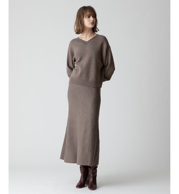 allureville「【セットアップ対応可能】ウールスムース2WAYネックプルオーバー」|ニット・セーター|