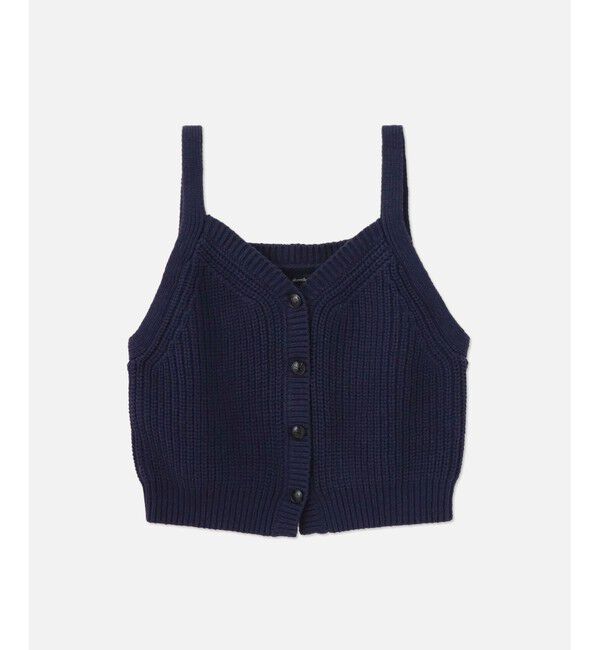 allureville「片畦キャミソールショートジレ」|ニット・セーター|