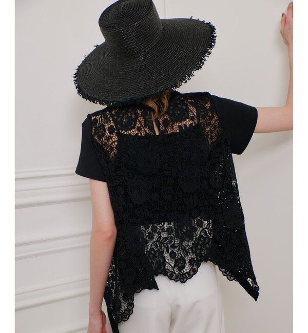 LOULOU WILLOUGHBY「【LOULOU WILLOUGHBY】レースドッキングプルオーバーブラウス」|Tシャツ・カットソー|