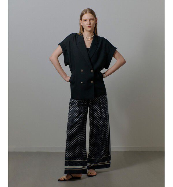 allureville「スラブメッシュフレンチスリーブジャケット」|テーラードジャケット|