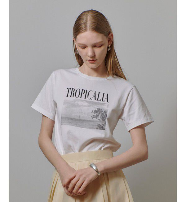 allureville「モノトーンフォトグラフT」|Tシャツ・カットソー|オフホワイト