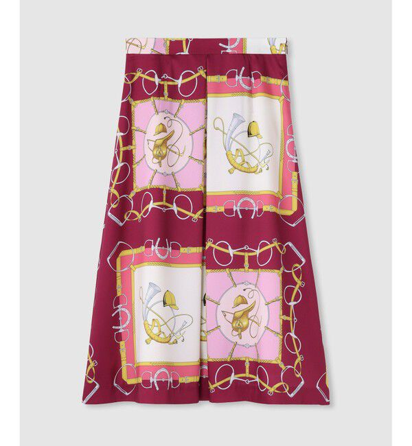 LOULOU WILLOUGHBY「【LOULOU WILLOUGHBY】RATTIジョッキープリントスカート」|フレア|