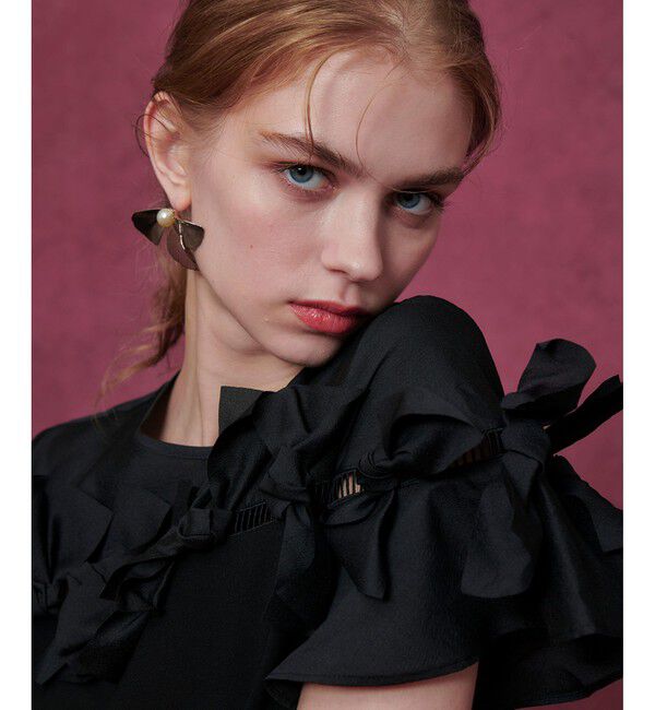 LOULOU WILLOUGHBY「【LOULOU WILLOUGHBY】ポイントリボンプルオーバー」|Tシャツ・カットソー|ブラック